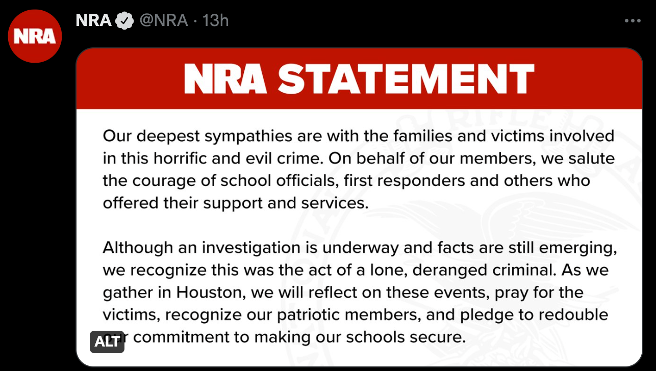 “Our deepest sympathies are with the families and victims involved in this horrific and evil crime”