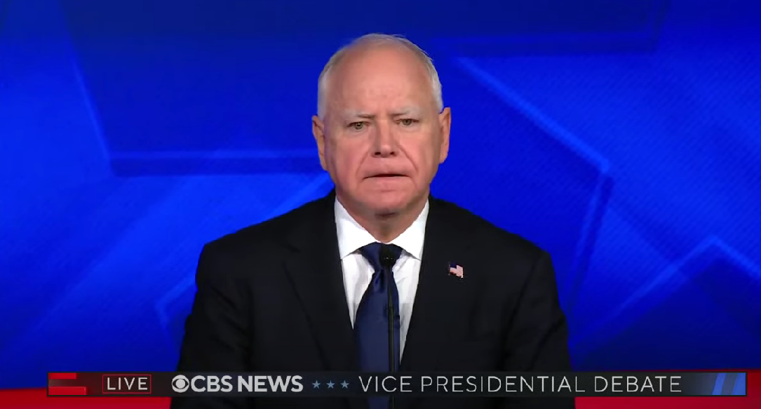 Tim Walz during the debate