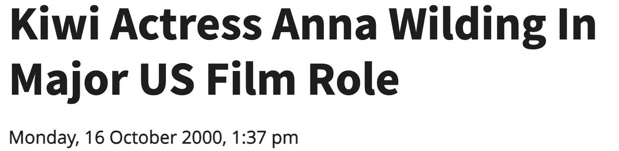 Film role for Anna circa 2000
