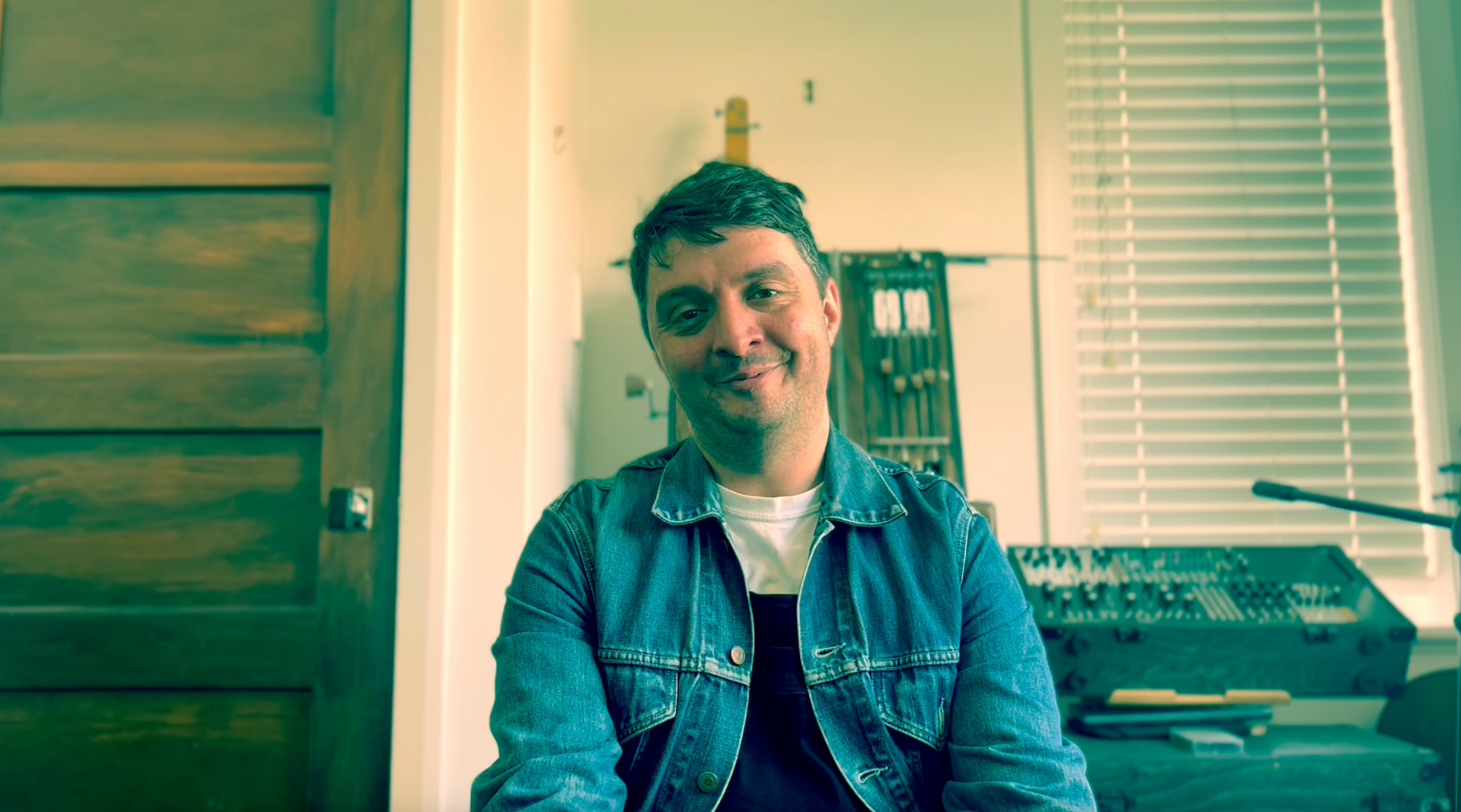 Lachlan Anderson in front of The Clamp