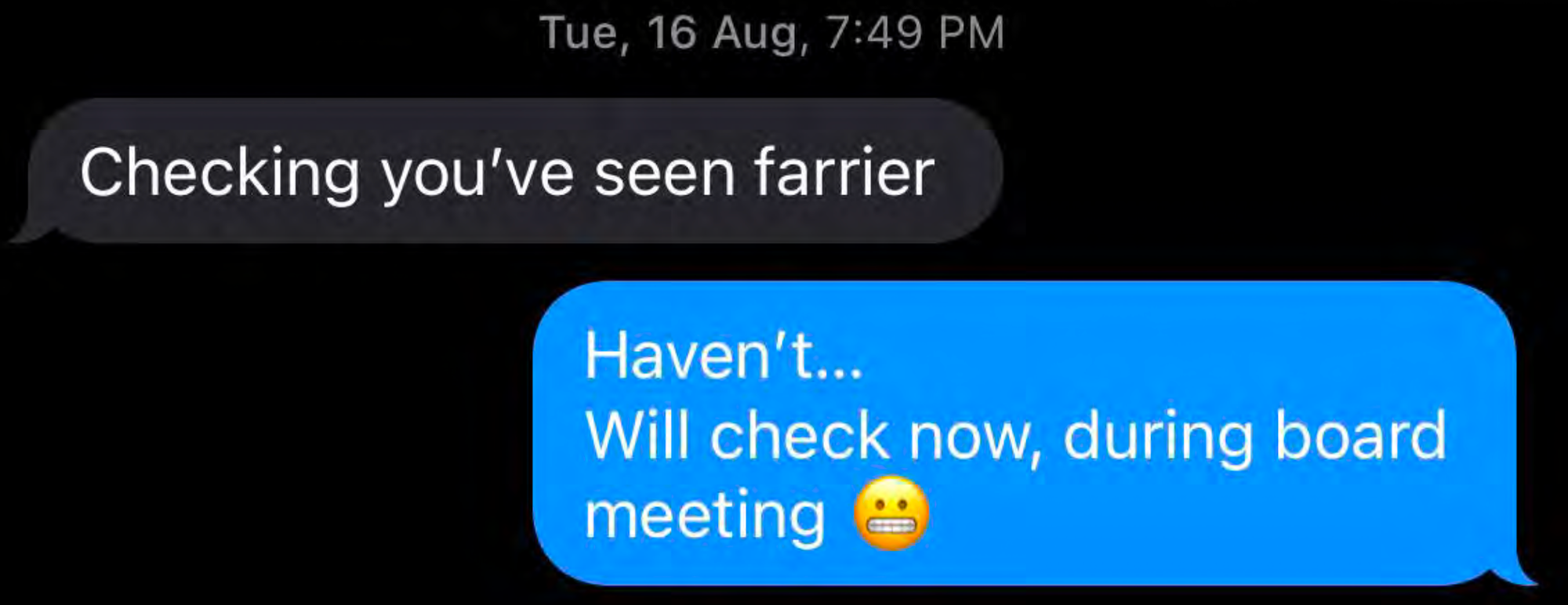 Checking you've seen Farrier