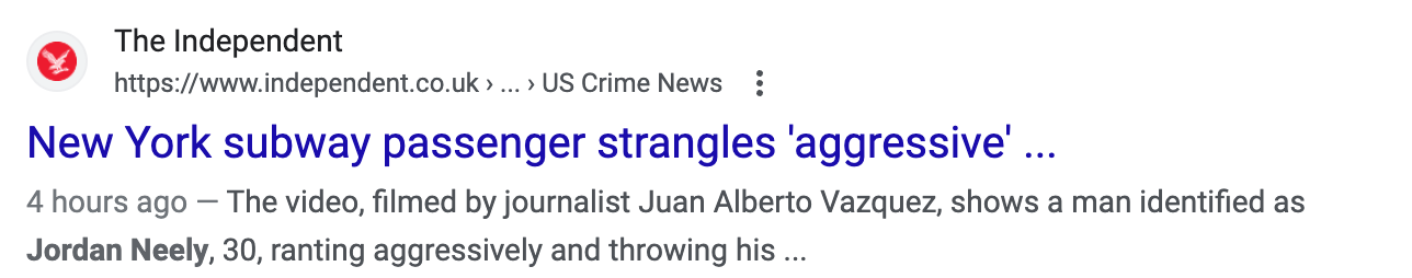 "The video, filmed by journalist Juan Alberto Vazquez, shows a man identified as Jordan Neely, 30, ranting aggressively and throwing his..."