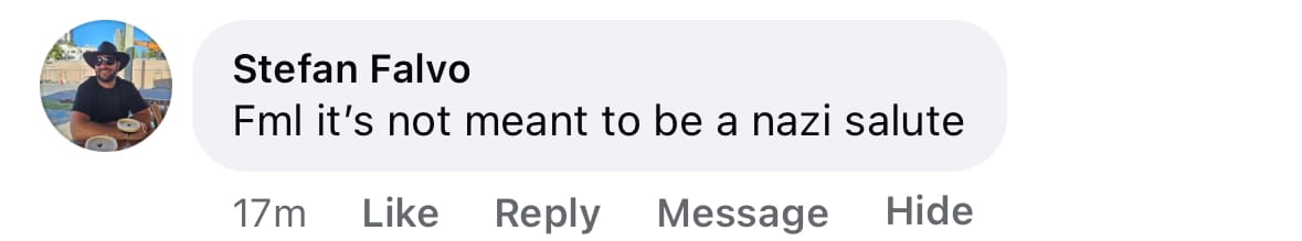 "fml it's not meant to be a nazi salute"