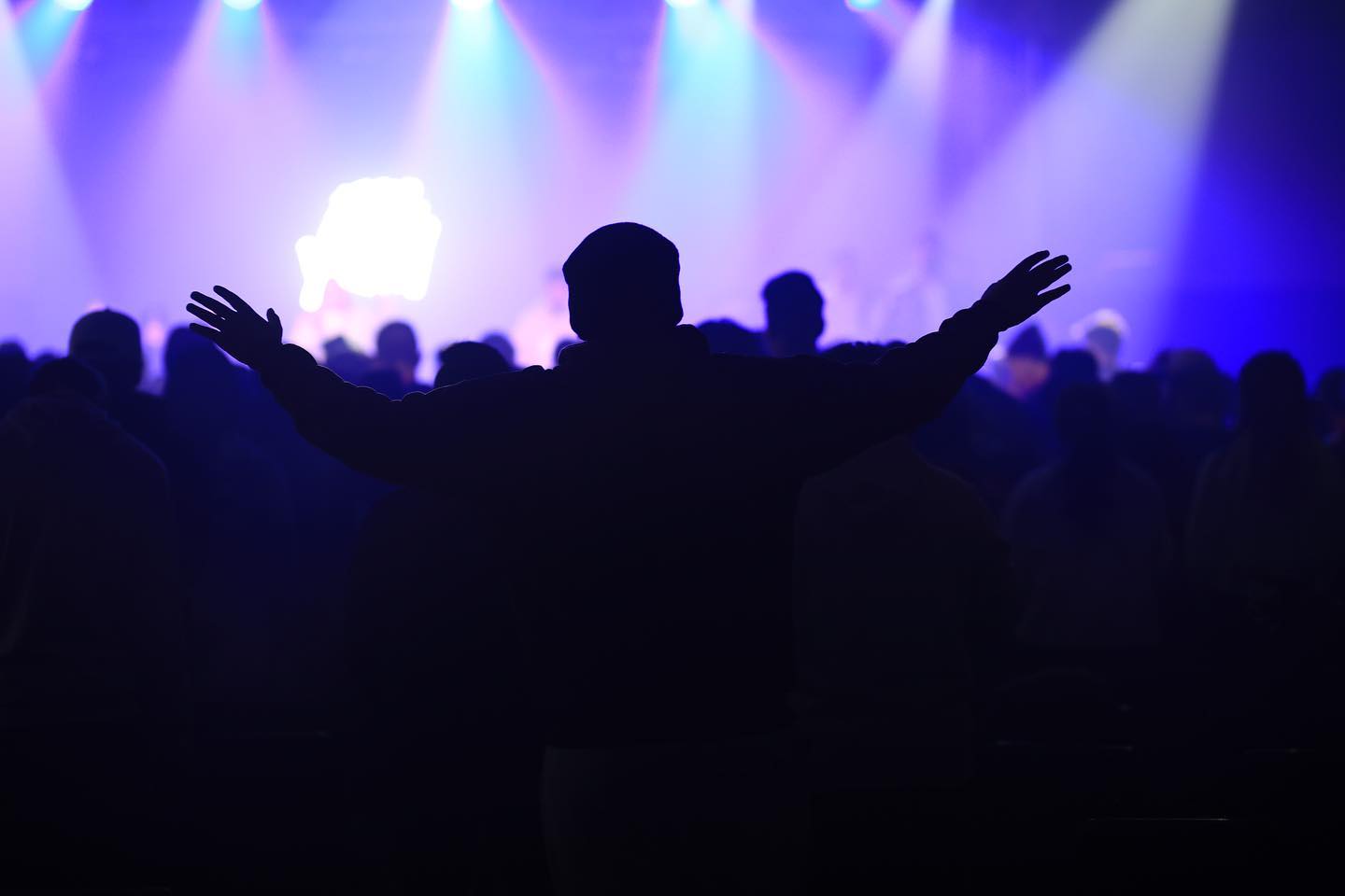 A worshipper at youth night