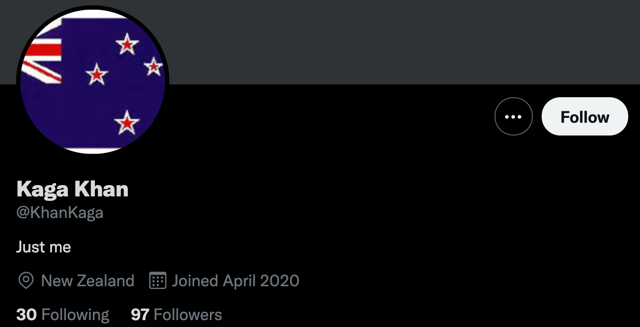 Not much but the NZ Flag as a profile picture