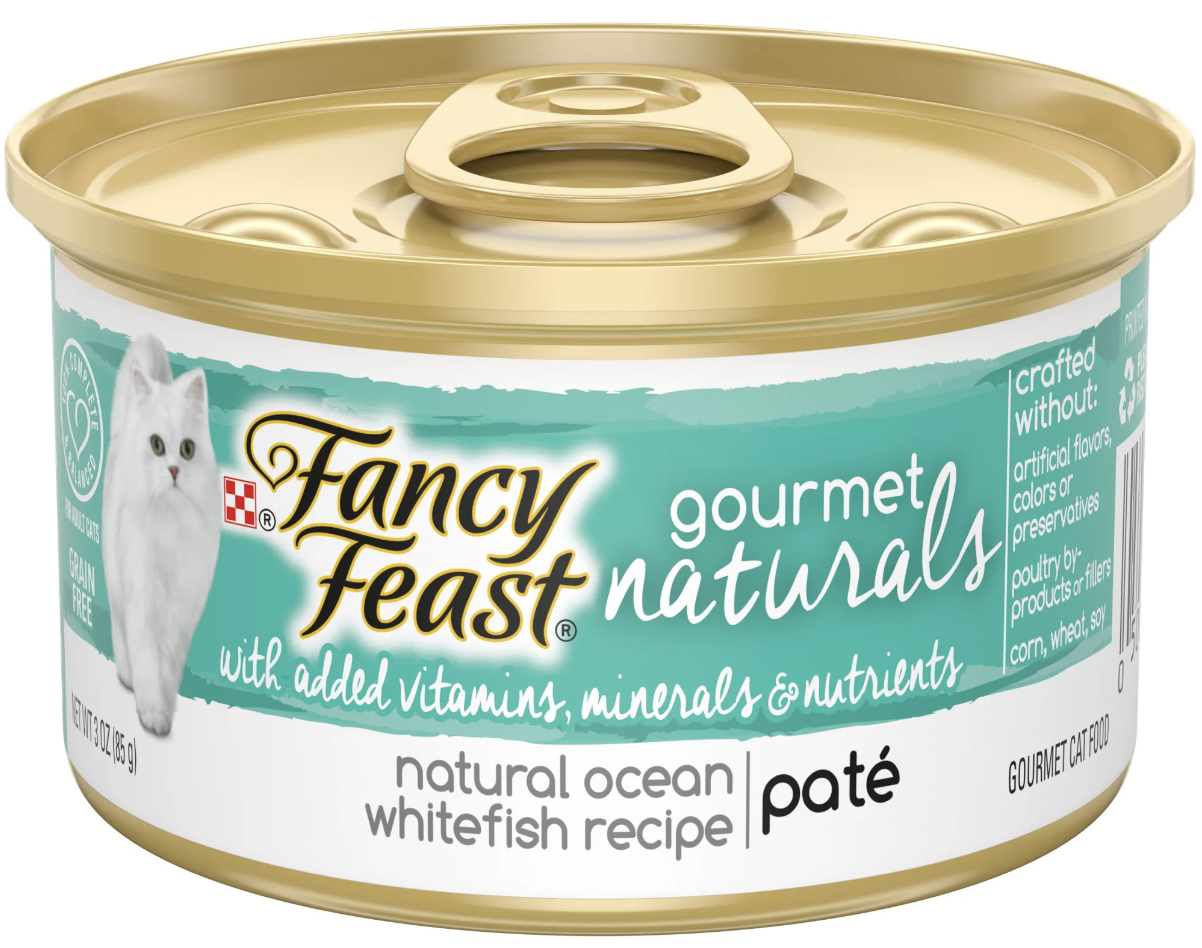A can of Fancy Feast cat food