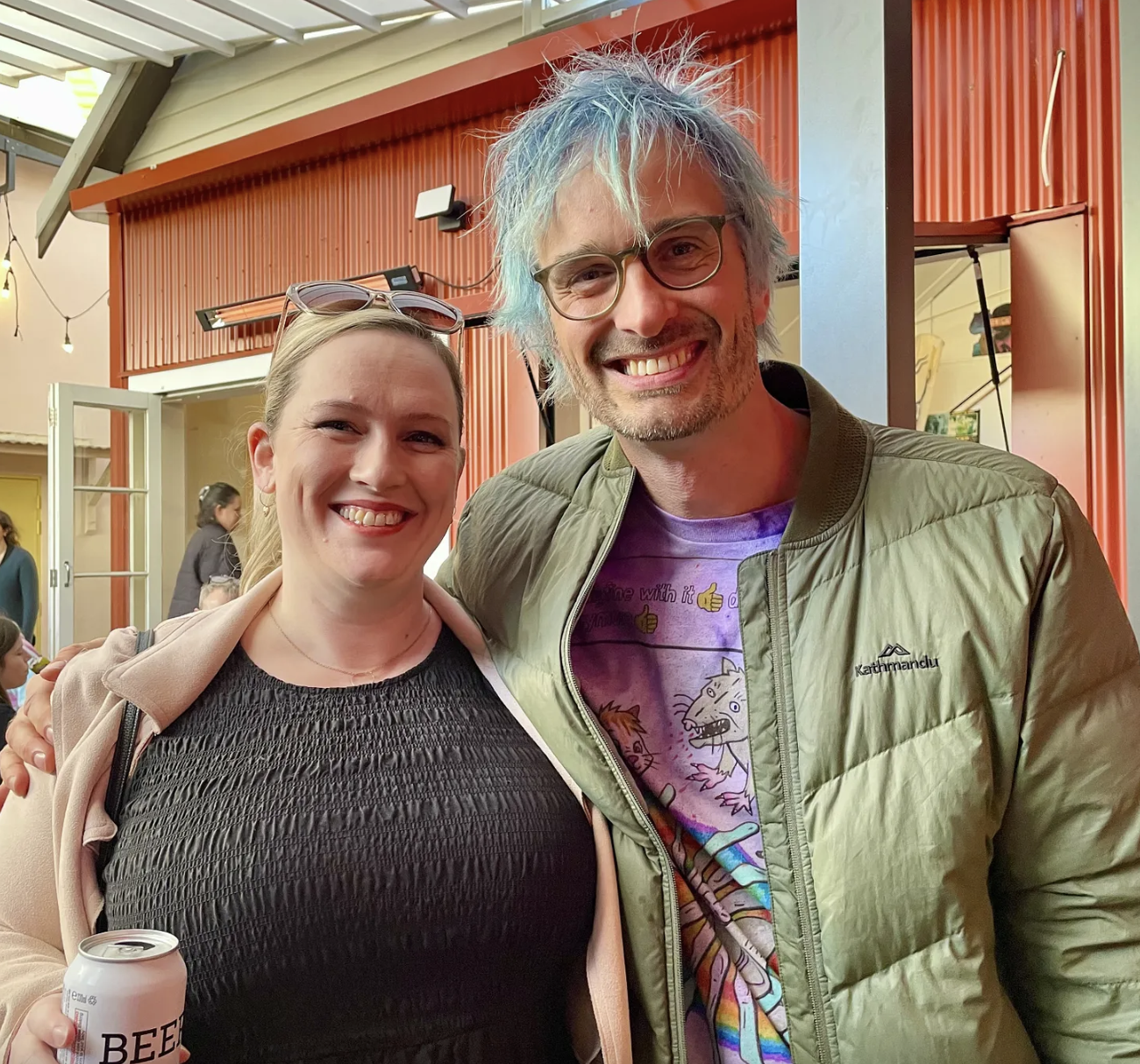 Me with a smiling Webworm reader