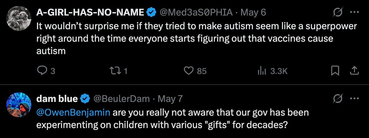 Unhinged tweets about vaccines