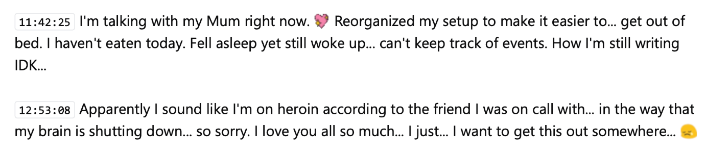 So sorry. I love you all so much. I just. I want to get this out somewhere.