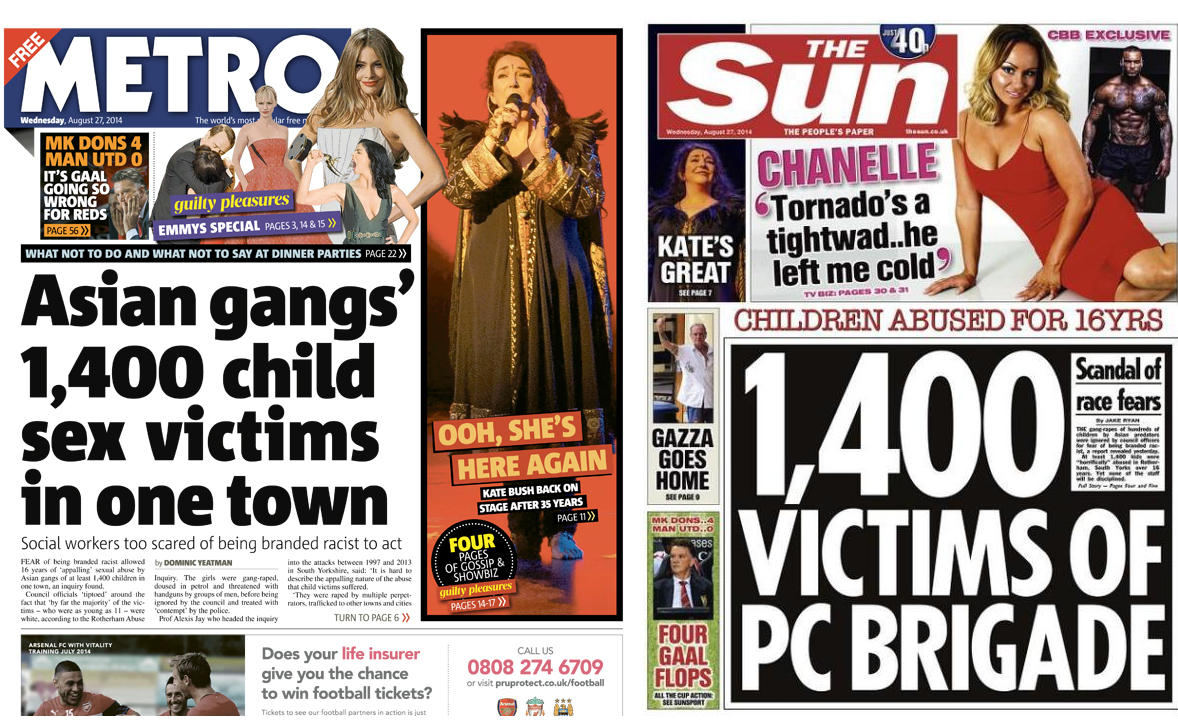 Sun and Metro cover stories