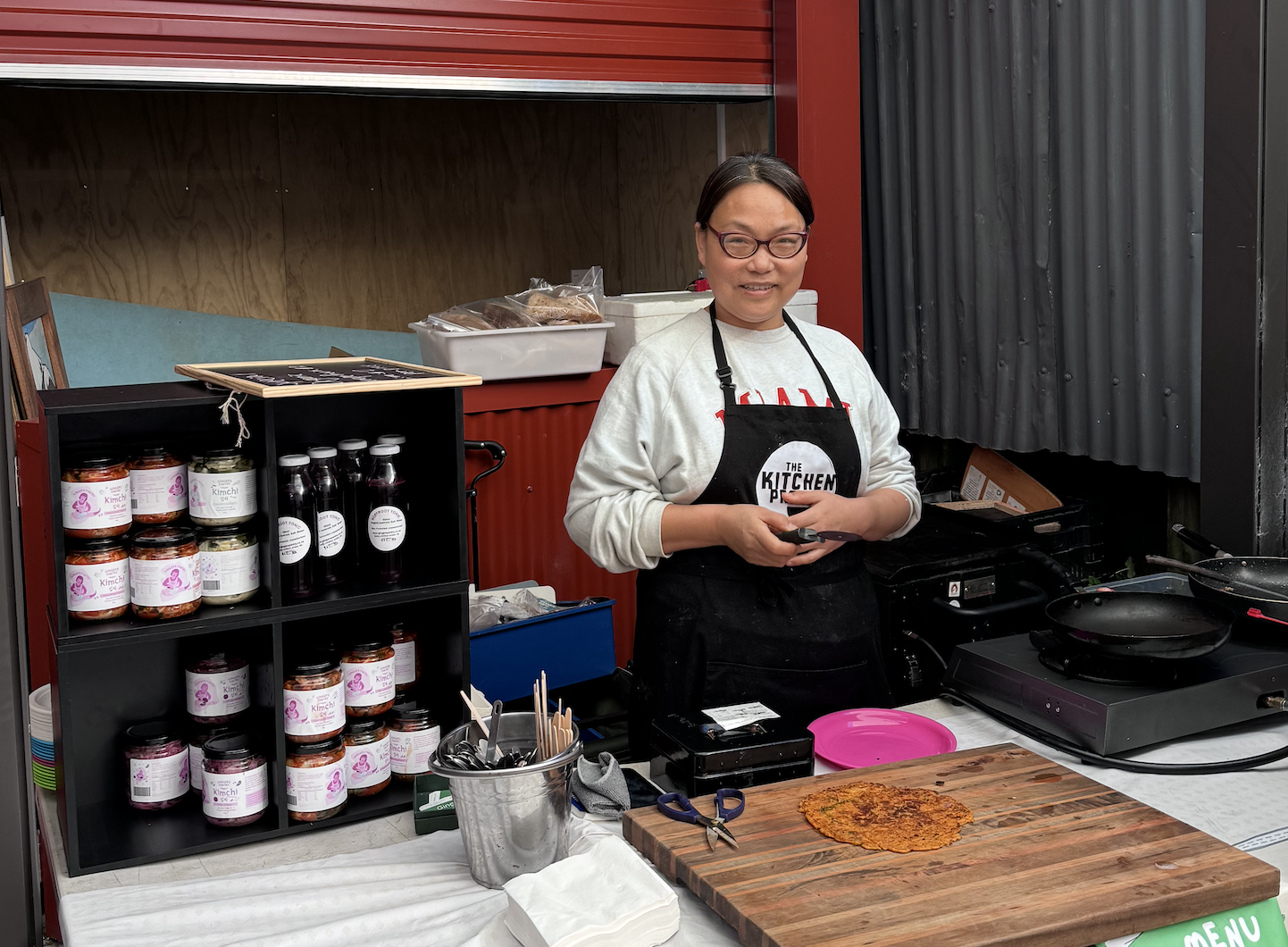 Ginger with her kimchi