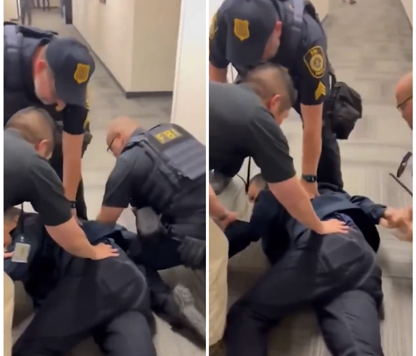 U.S. Senator Alex Padilla was shoved, forced to the ground