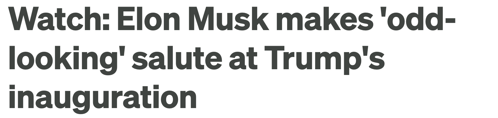 "Watch: Elon Musk makes 'odd-looking' salute at Trump's inauguration"