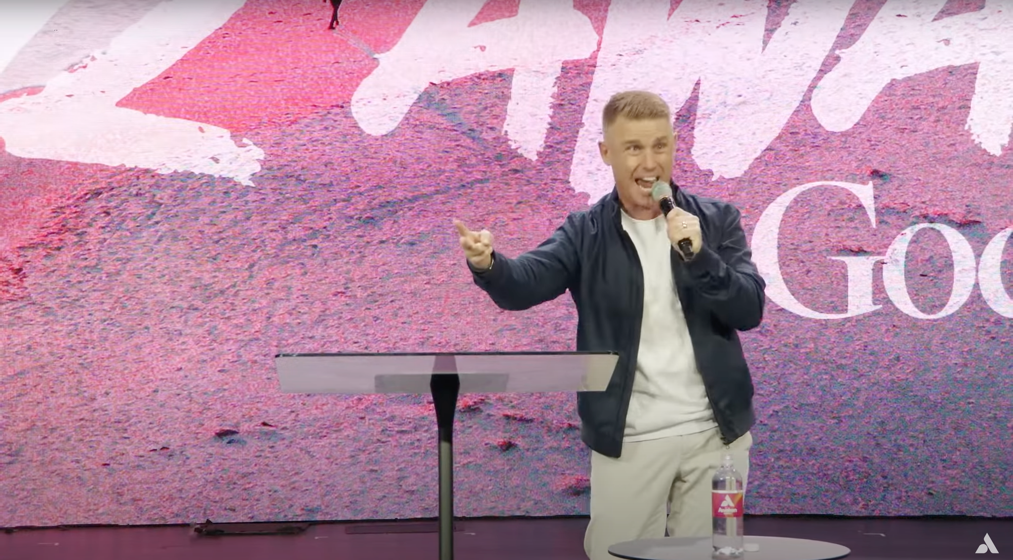 John Cameron looking animated.