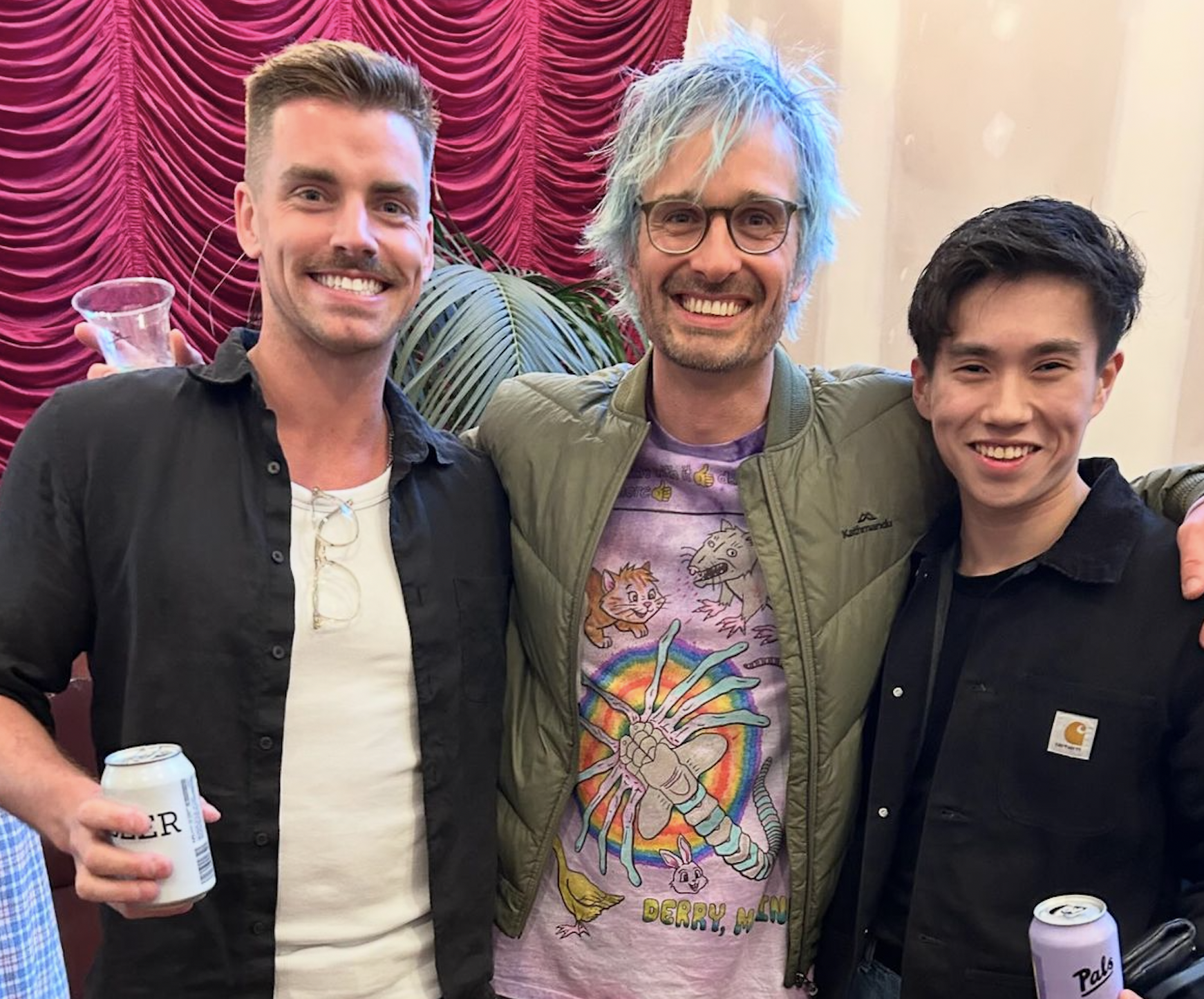 Me with 2 webworm readers and beers