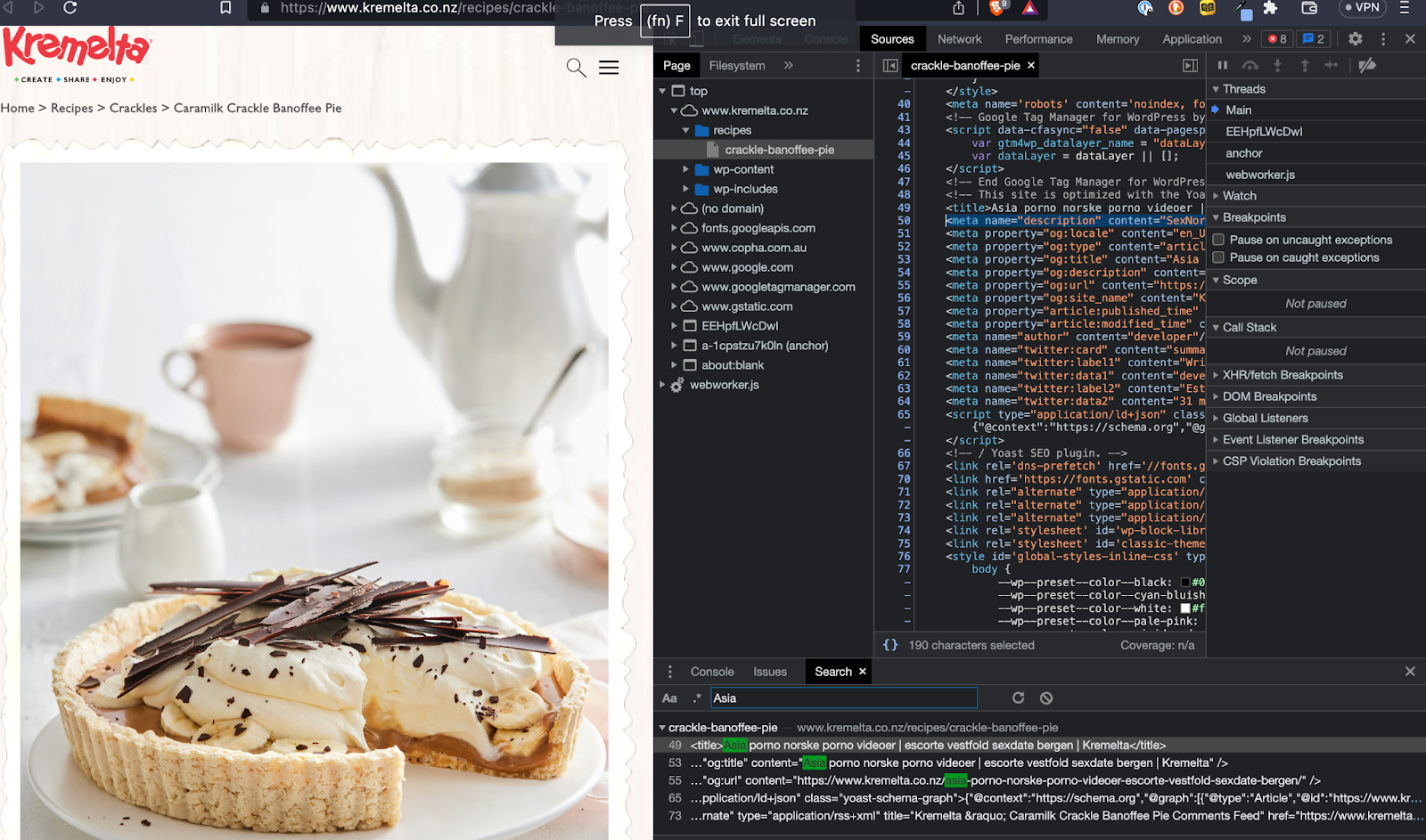 All the code on Kremelta's website
