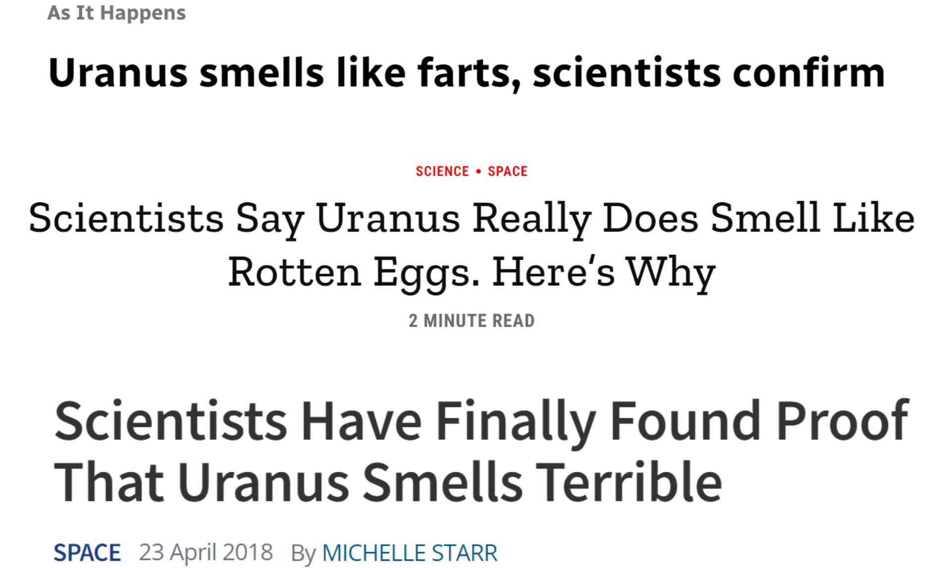 Scientists have finally found proof that Uranus smells horrible