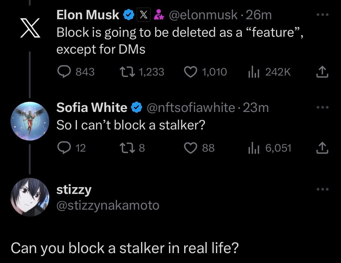 "“Can you block a stalker in real life?”