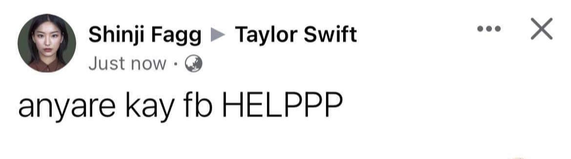 This appeared on a newsfeed: "Anyare kay fb HELPPP"