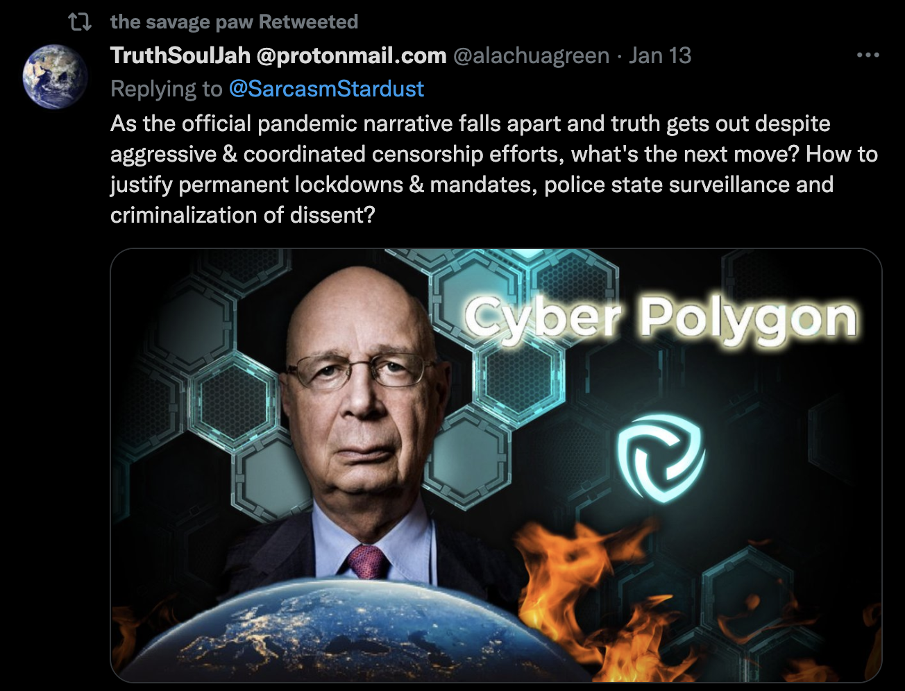 "As the official pandemic narrative falls apart and truth gets out despite aggressive & coordinated censorship efforts, what's the next move? How to justify permanent lockdowns & mandates, police state surveillance and criminalization of dissent?"