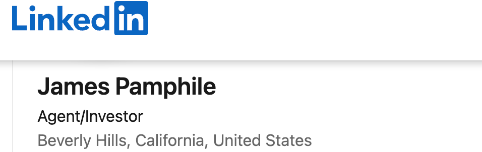 "James Pamphile Agent/Investor Beverly Hills, California, United States"
