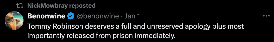 "Tommy deserves an apology"