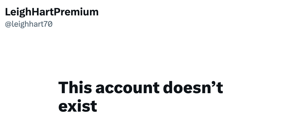 "This account does not exist"