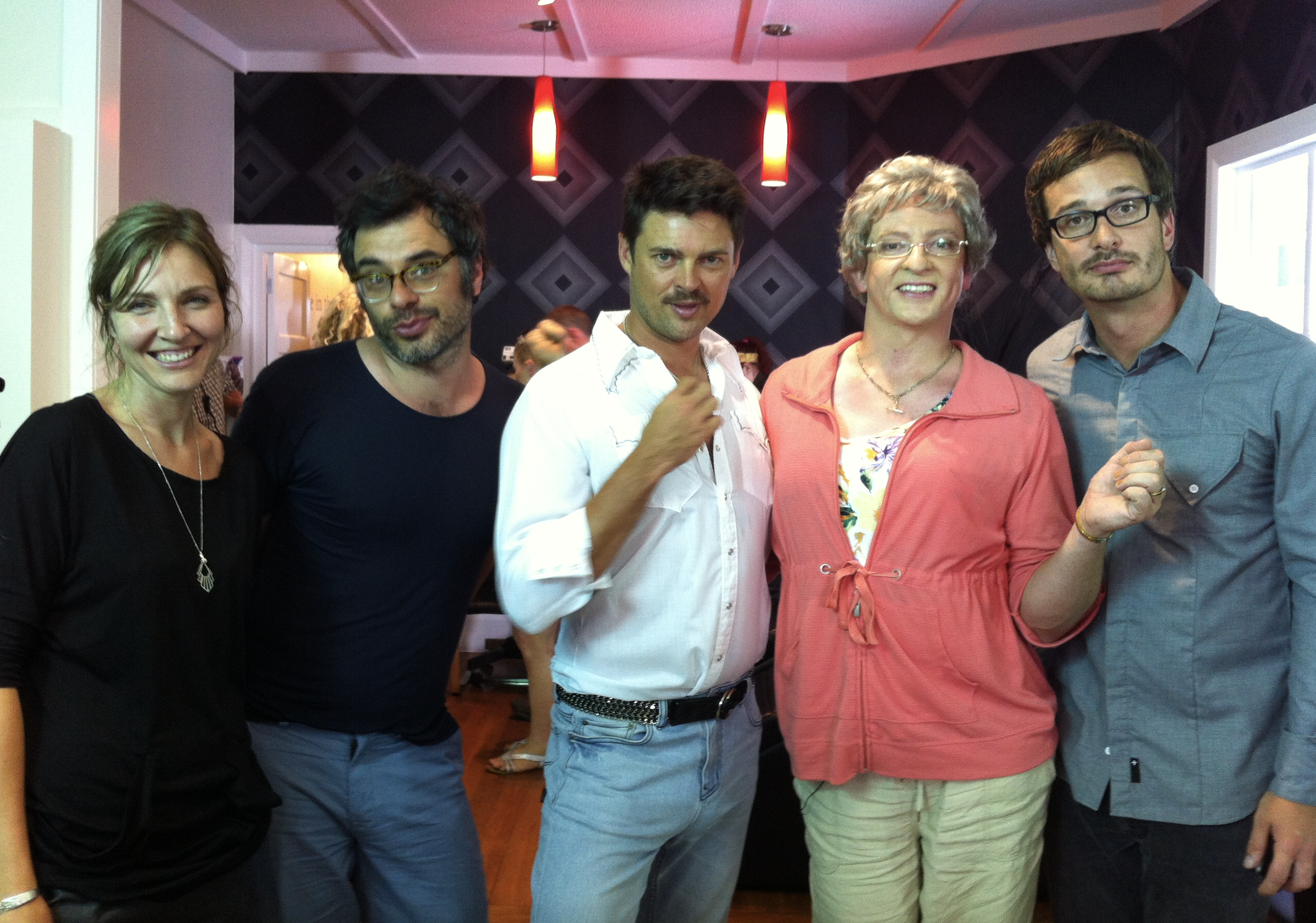 The director and cast of Short Poppies