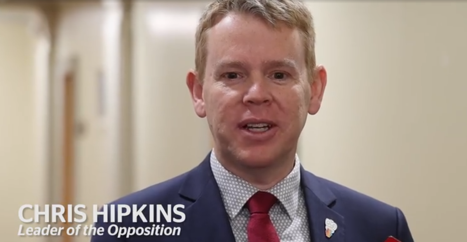 Chris Hipskins looking exactly like a politician
