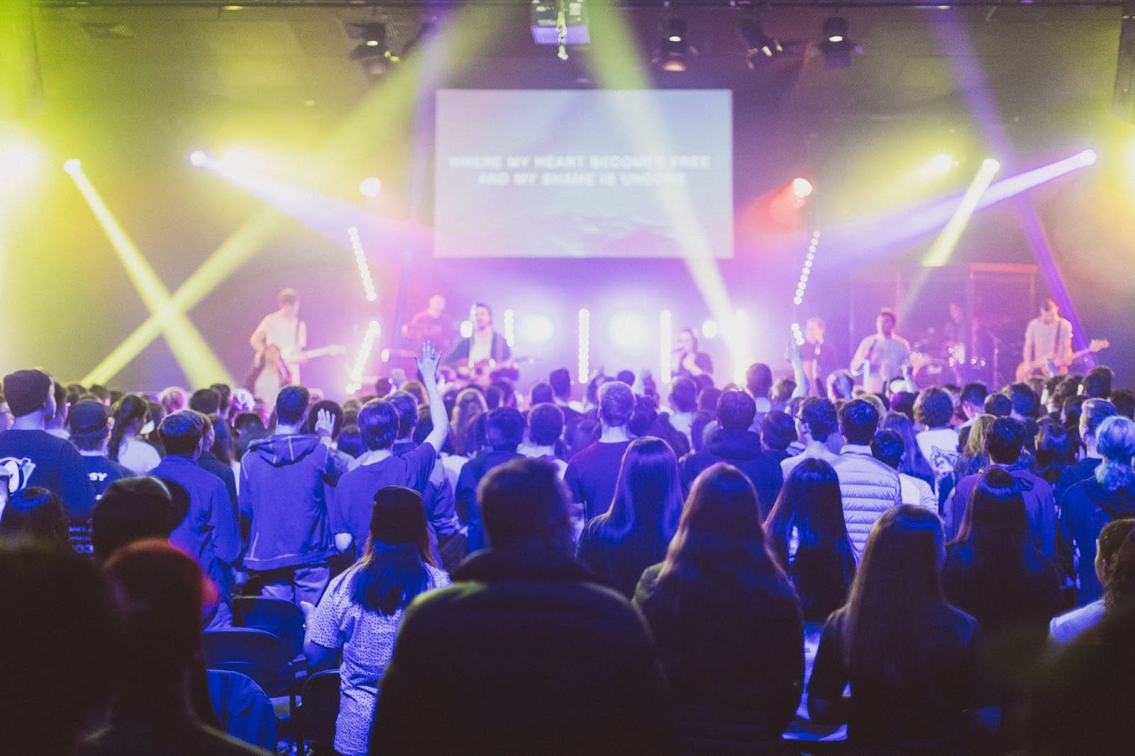 Rockers on stage at church! 