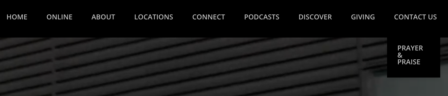 The Life church website - under contact us there is just a prayer option