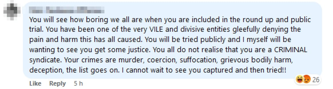 Someone warning me about the upcoming trials!