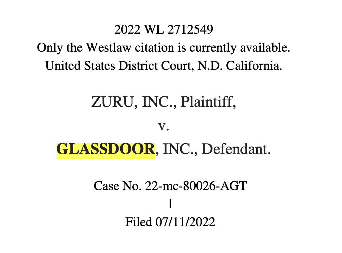 The US case judgement