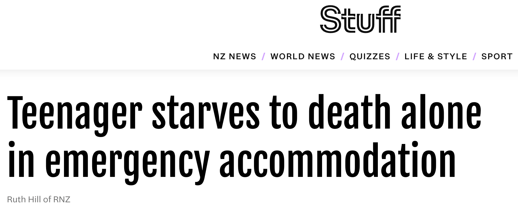 The RNZ article now on Stuff