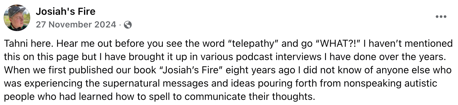 Cullen writing that her story from 8 years ago is about to be told