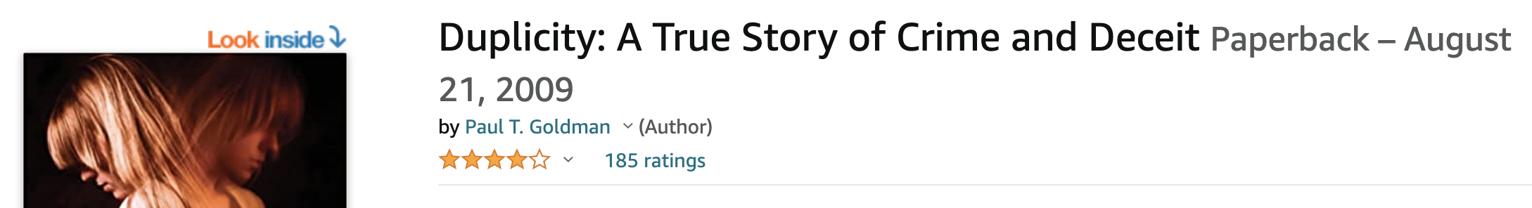 Duplicity as seen on Amazon.com