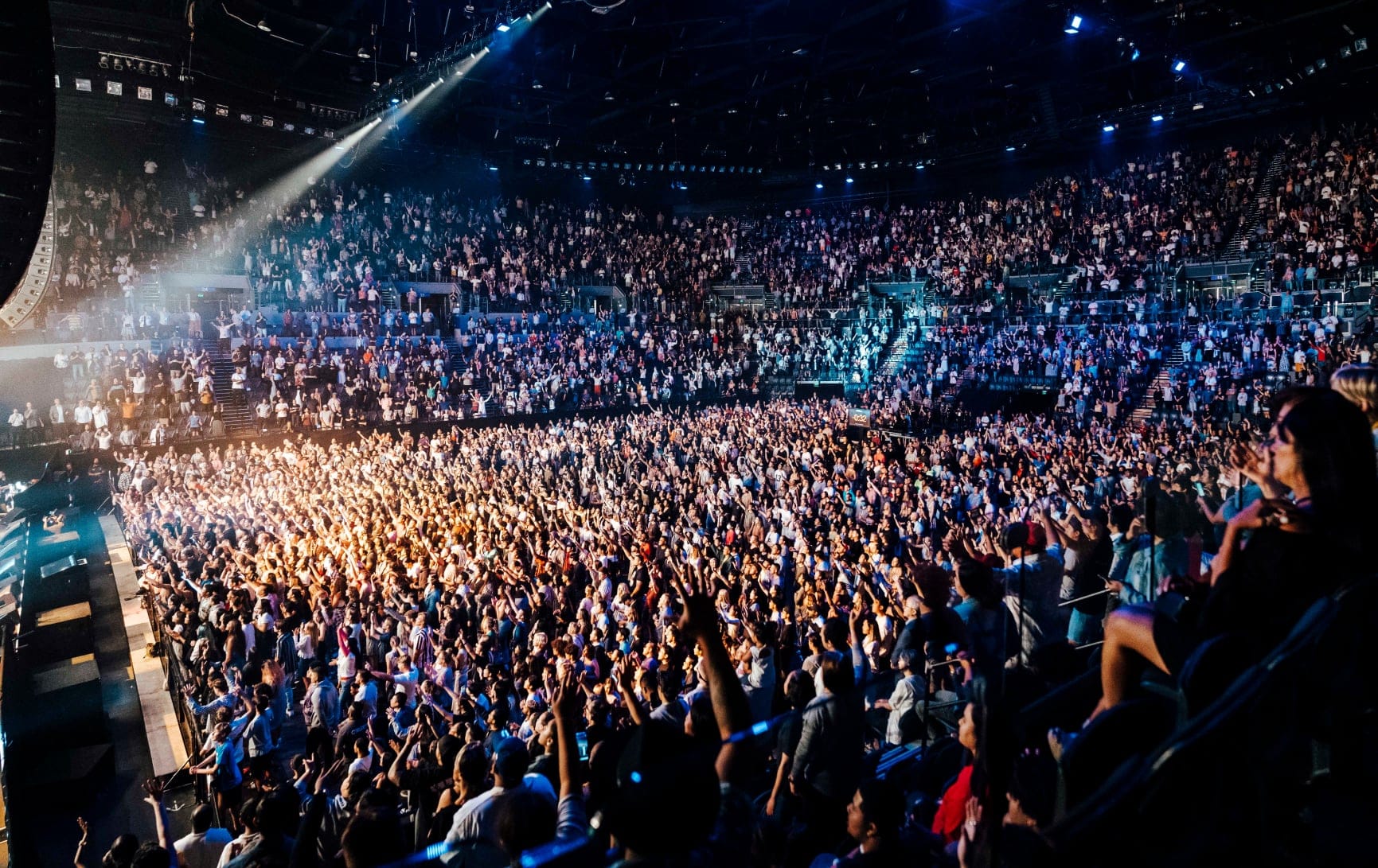 Crowd of people in Spark Arena