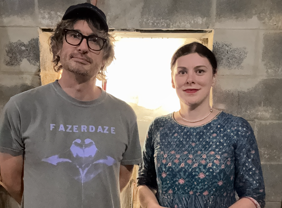 Kala and I next to the entrance to her tunnel