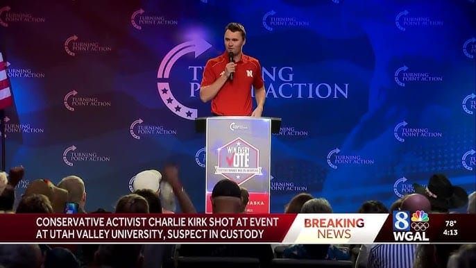 Charlie Kirk on stage