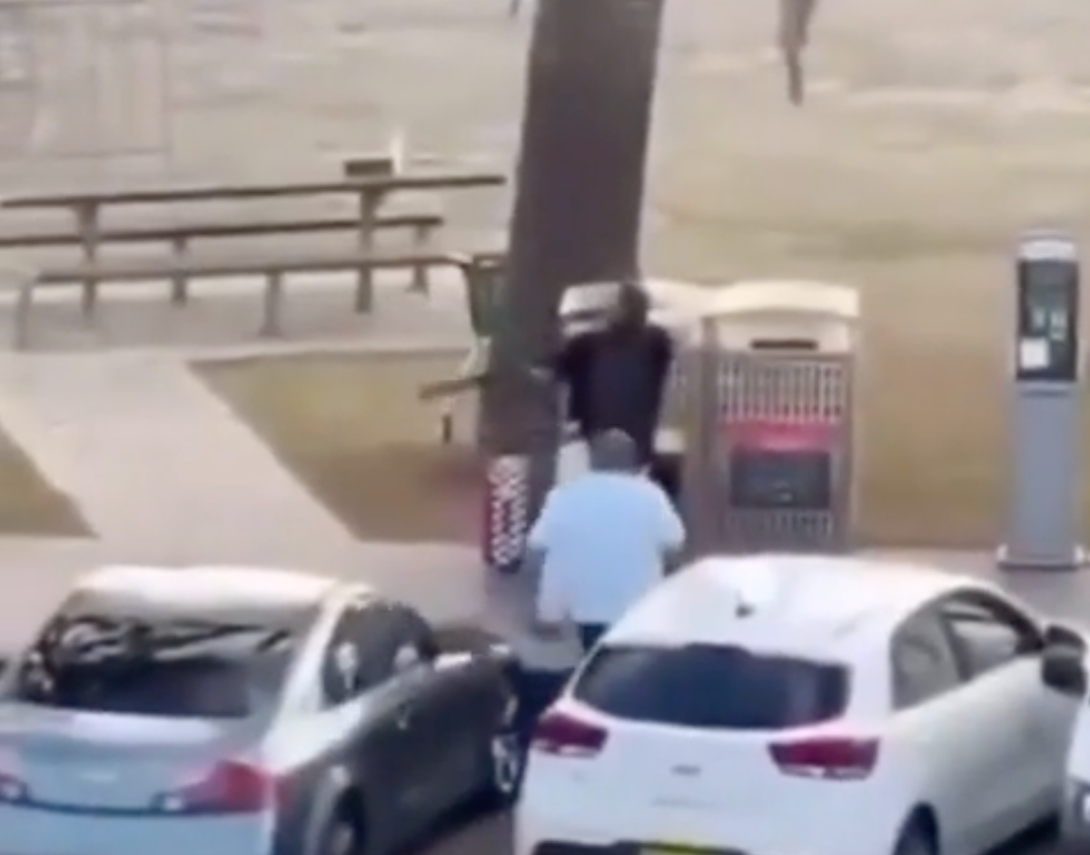 A hero is about to disarm a terrorist