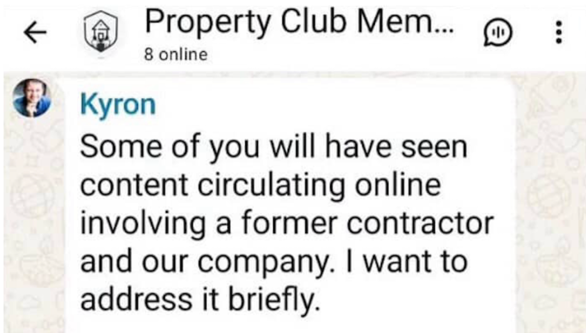 "I want to address it briefly"