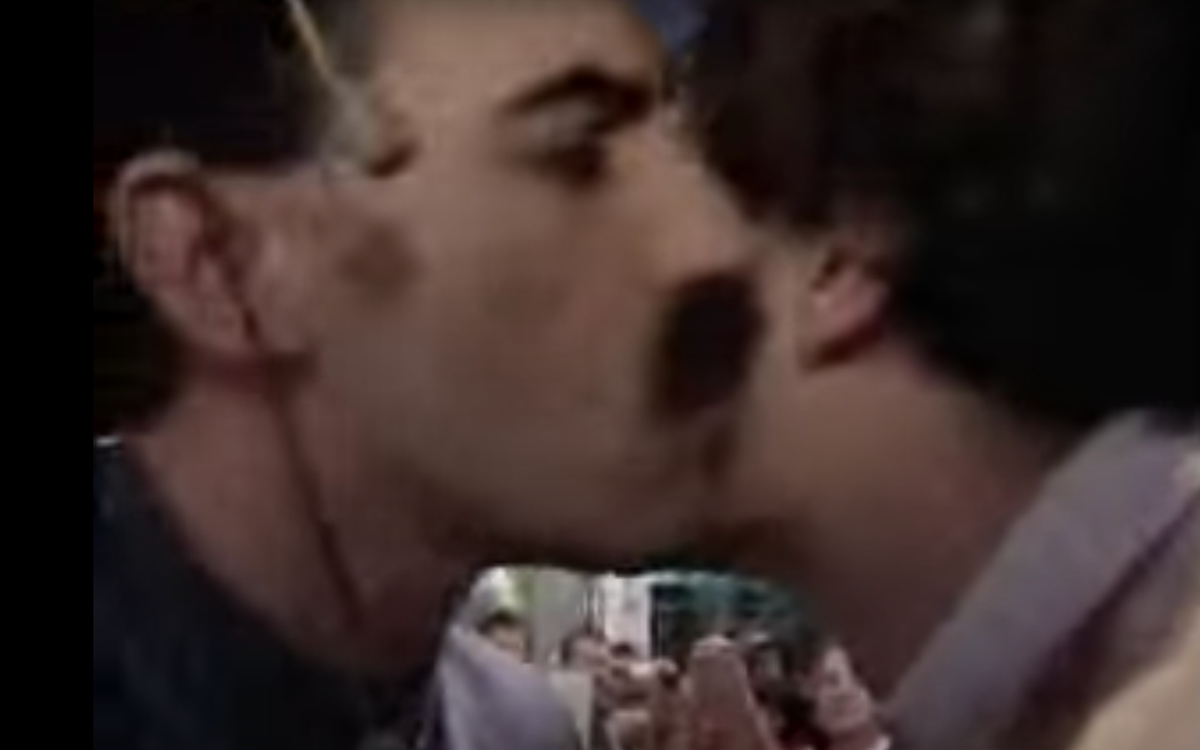 Kissing Borat, and why he's still important