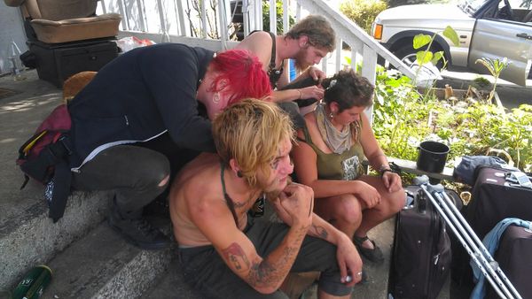 Simon (forefront and centre), the subject of today's Webworm.