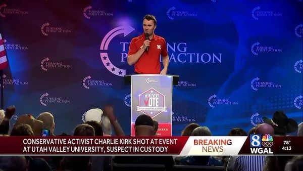 Charlie Kirk on stage