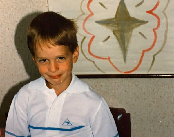 A young David Farrier