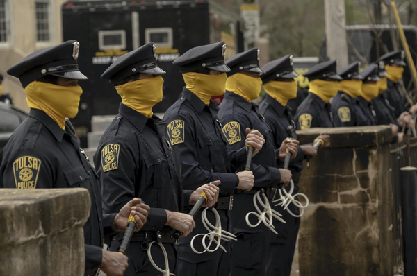 Law enforcement in masks