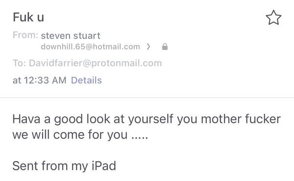 "I hope you get hit by a truck"