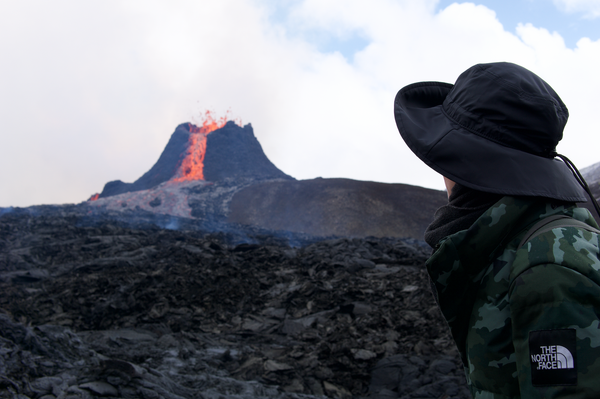 Cooking sausages on an active volcano