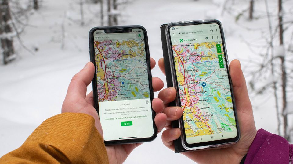 Jaa sijainteja Karttaselaimesta kenelle tahansa!