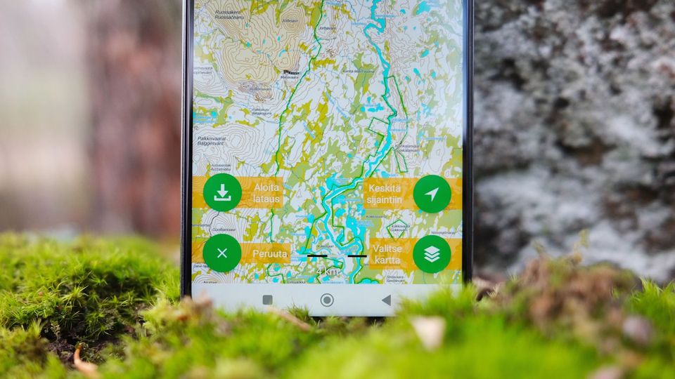 Näin lataat offline-karttoja Karttaselaimen mobiiliversiossa